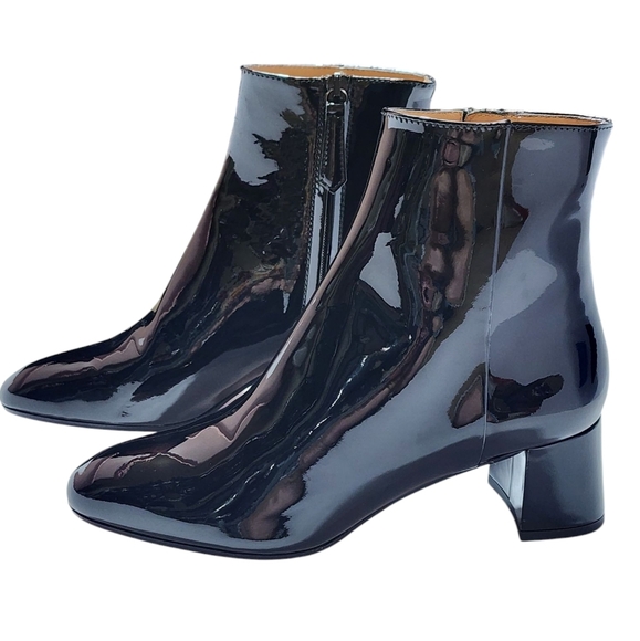 Aquazzura Grenelle Black Patent Leather Ankle Boots Womens 36 - Picture 1 of 11